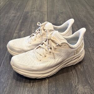 Men’s Hoka One Clifton 8 Running Shoe - Eggnog Color - Size 11 - GREAT